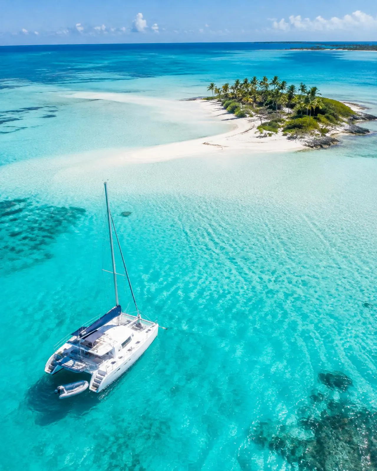 Location catamaran Illustration IA — Bahamas